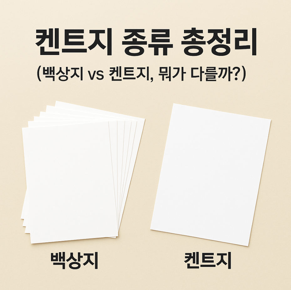 켄트지 종류 총정리 (백상지 vs 켄트지, 뭐가 다를까?)
