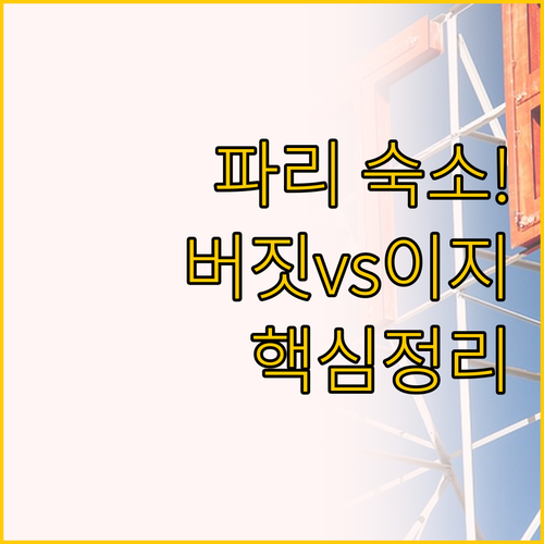 파리 여행 숙소 고민 끝 이비스 버짓..