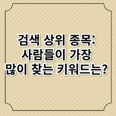 검색 상위 종목