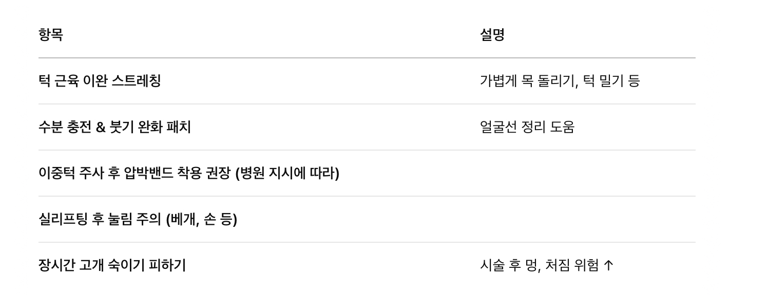 턱선 관리