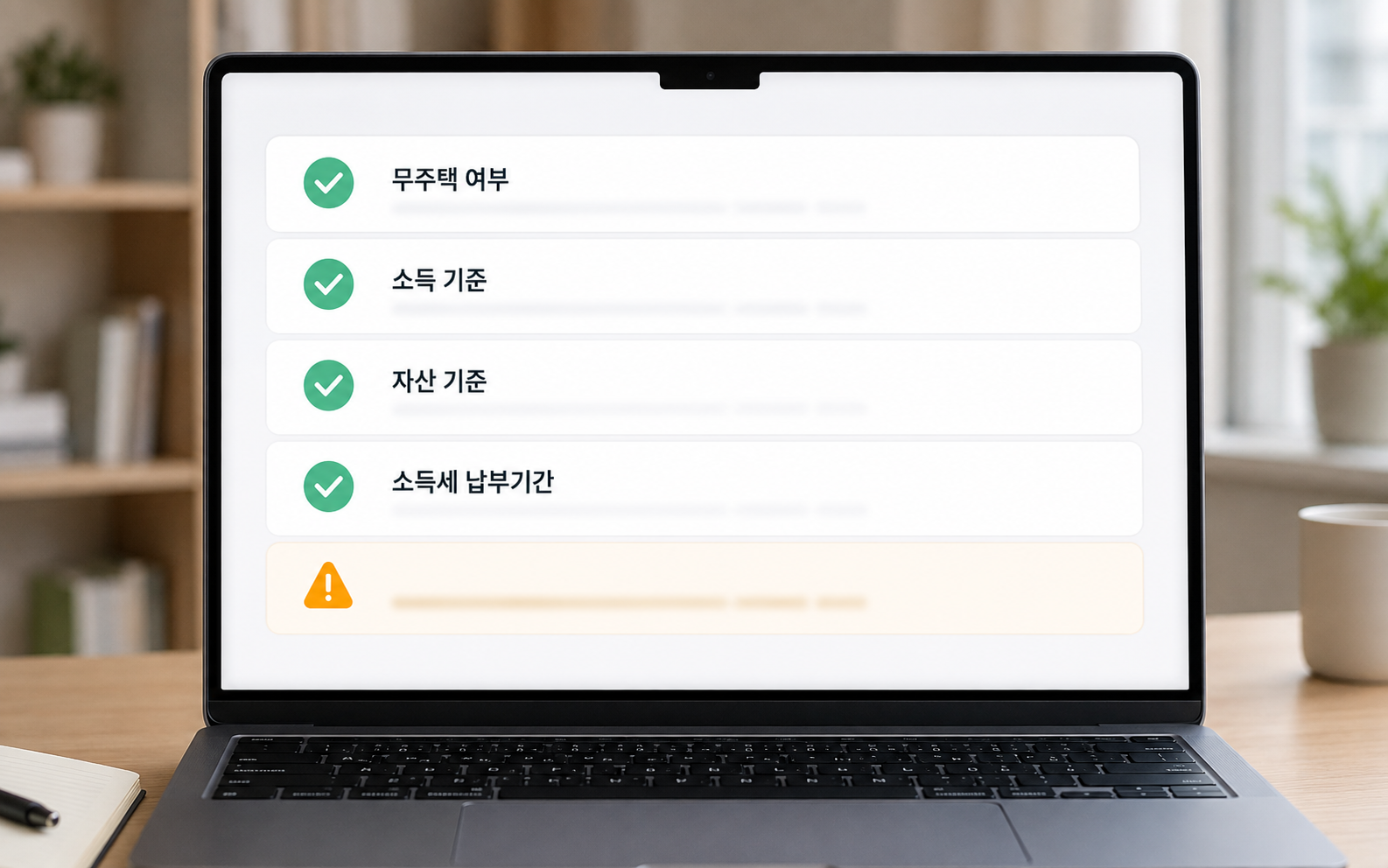 생애최초 특별공급 자격 확인 화면 목업