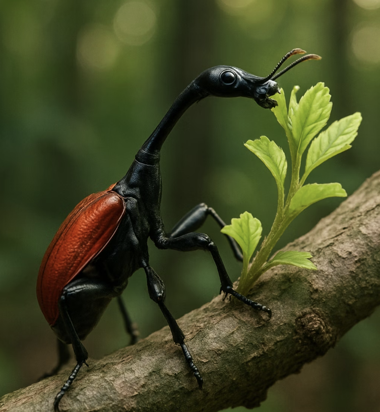 숲의 작은 정원사&amp;#44; 그리고 먹이 활동