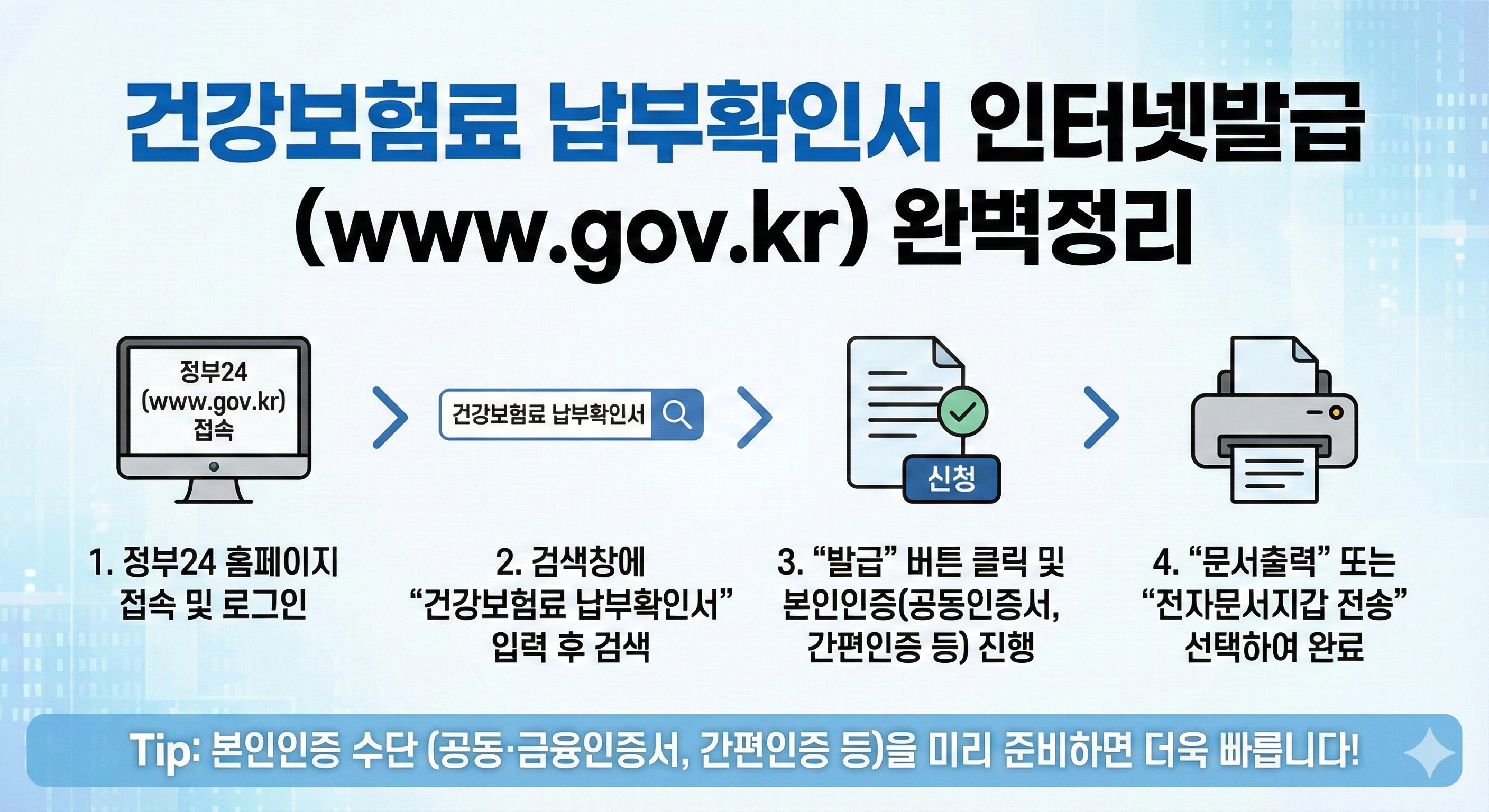 건강보험료 납부확인서 인터넷발급