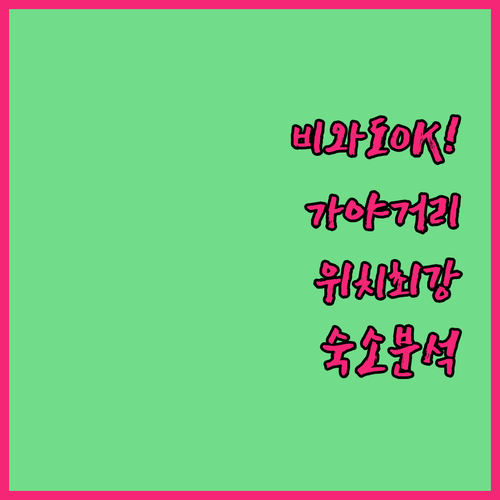 비와도 걱정 없는 코타키나발루 가야 ..