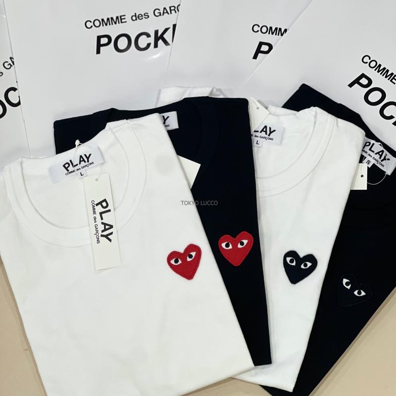 (국내당일) 꼼데가르송 원포인트 반팔티 여성용 남성용 선물포장