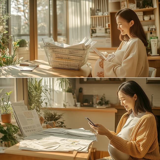 기저귀 등 육아용품을 쇼핑하는 부부