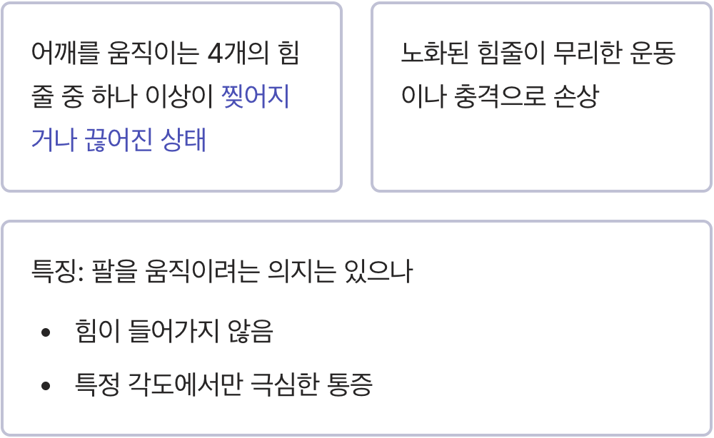 '회전근개파열', 어깨를 움직이는 힘줄이 끊어진 병