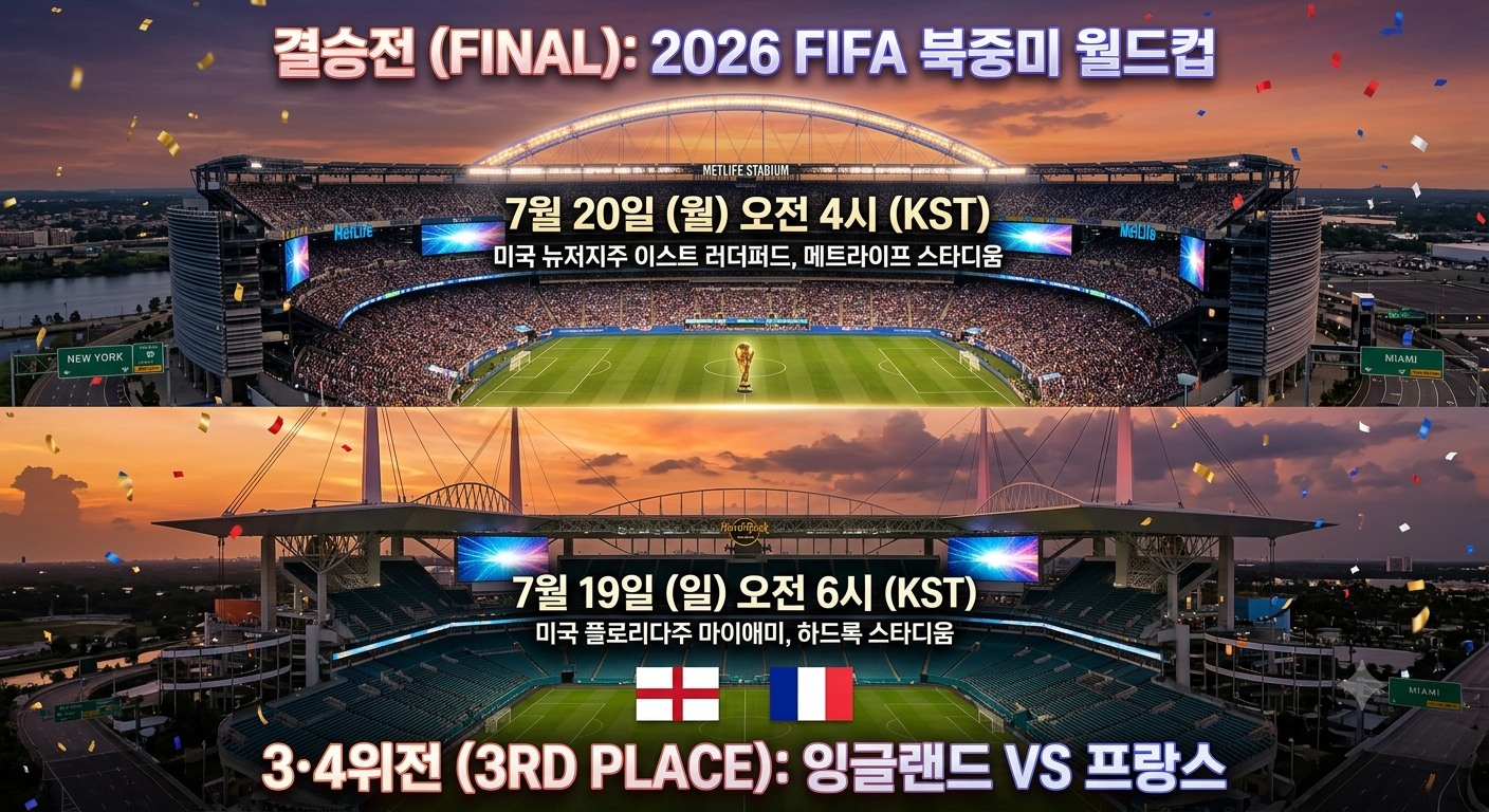 월드컵 결승 3,4위전 일정