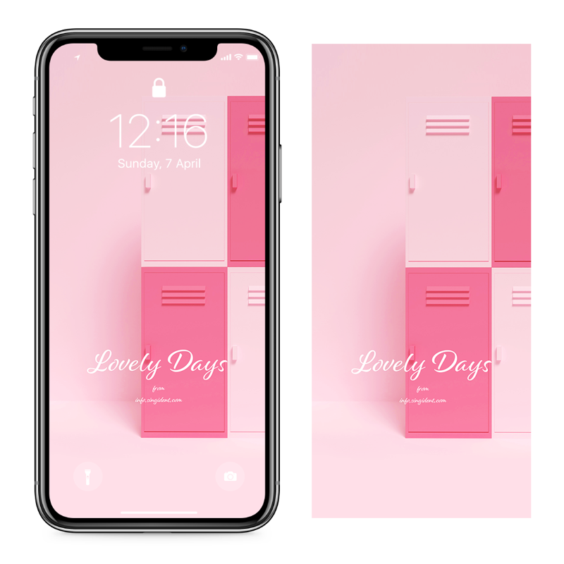 04 핑크색 사물함 C - Lovely Days 아이폰핑크배경화면