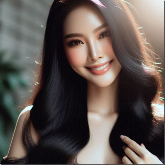 모발이 풍성한 여성