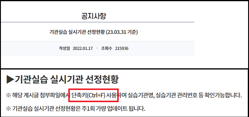 공지사항 화면