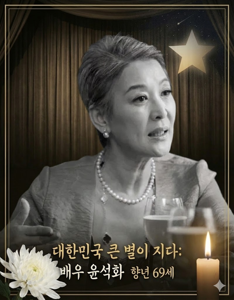 윤석화 향년 69세... 대한민국 큰 별이 지다