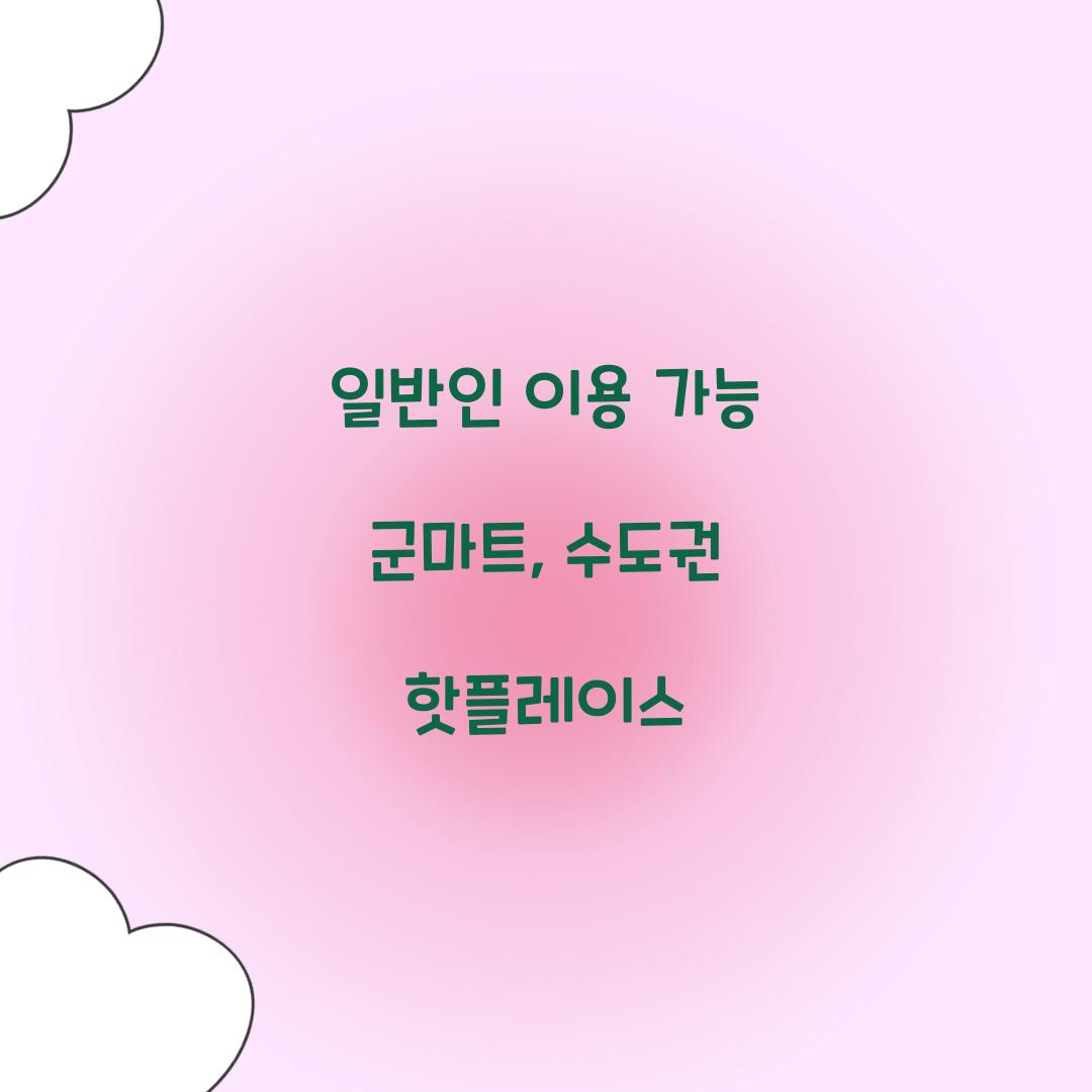 일반인 이용 가능 군마트