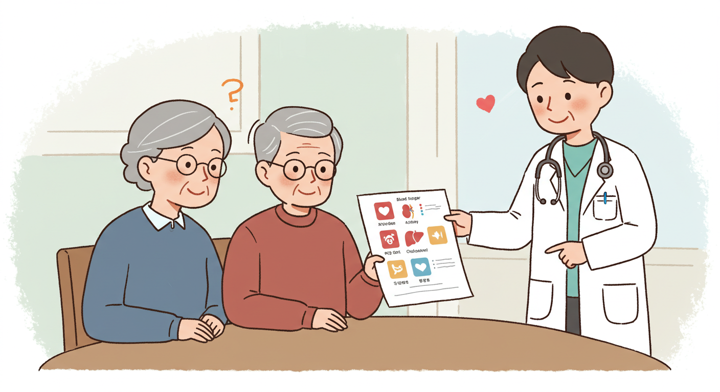 건강검진설문지 설명하는 이미지