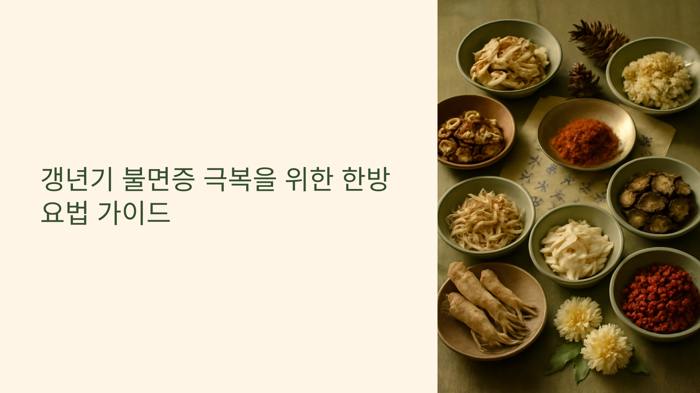 갱년기 불면증을 위한 한방 요법 가이드 관련 사진