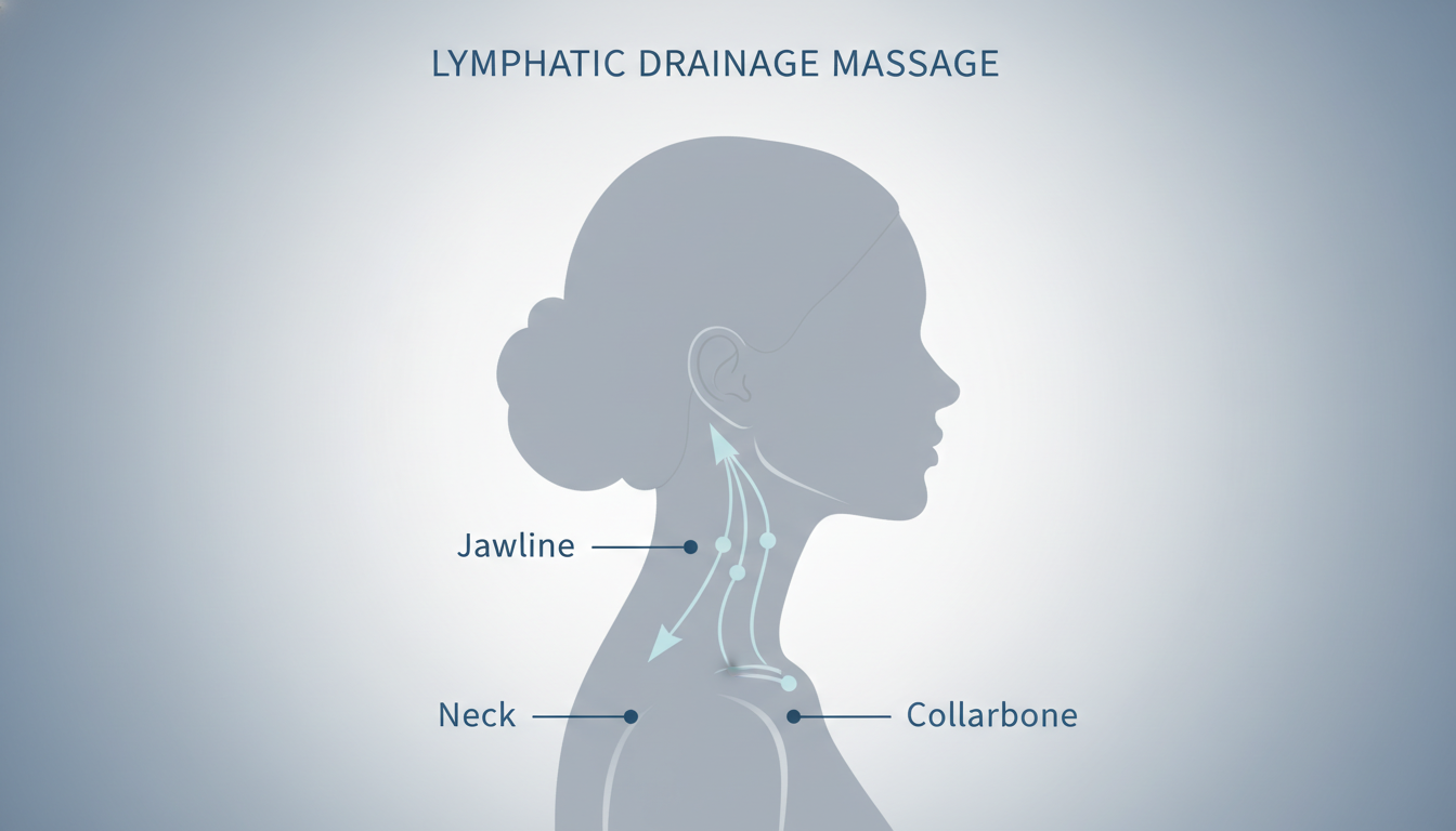 얼굴 붓기를 빼주고 노폐물을 배출하는 올바른 림프 순환 마사지 방향 안내