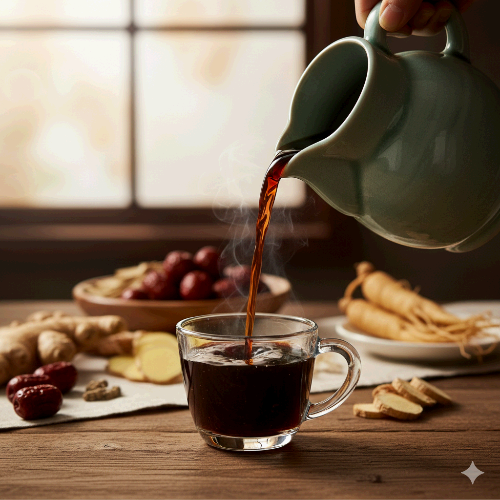 흑염소 진액의 진한색 이미지