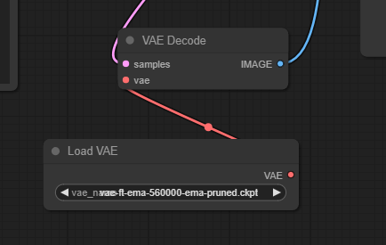 VAE 노드 연결