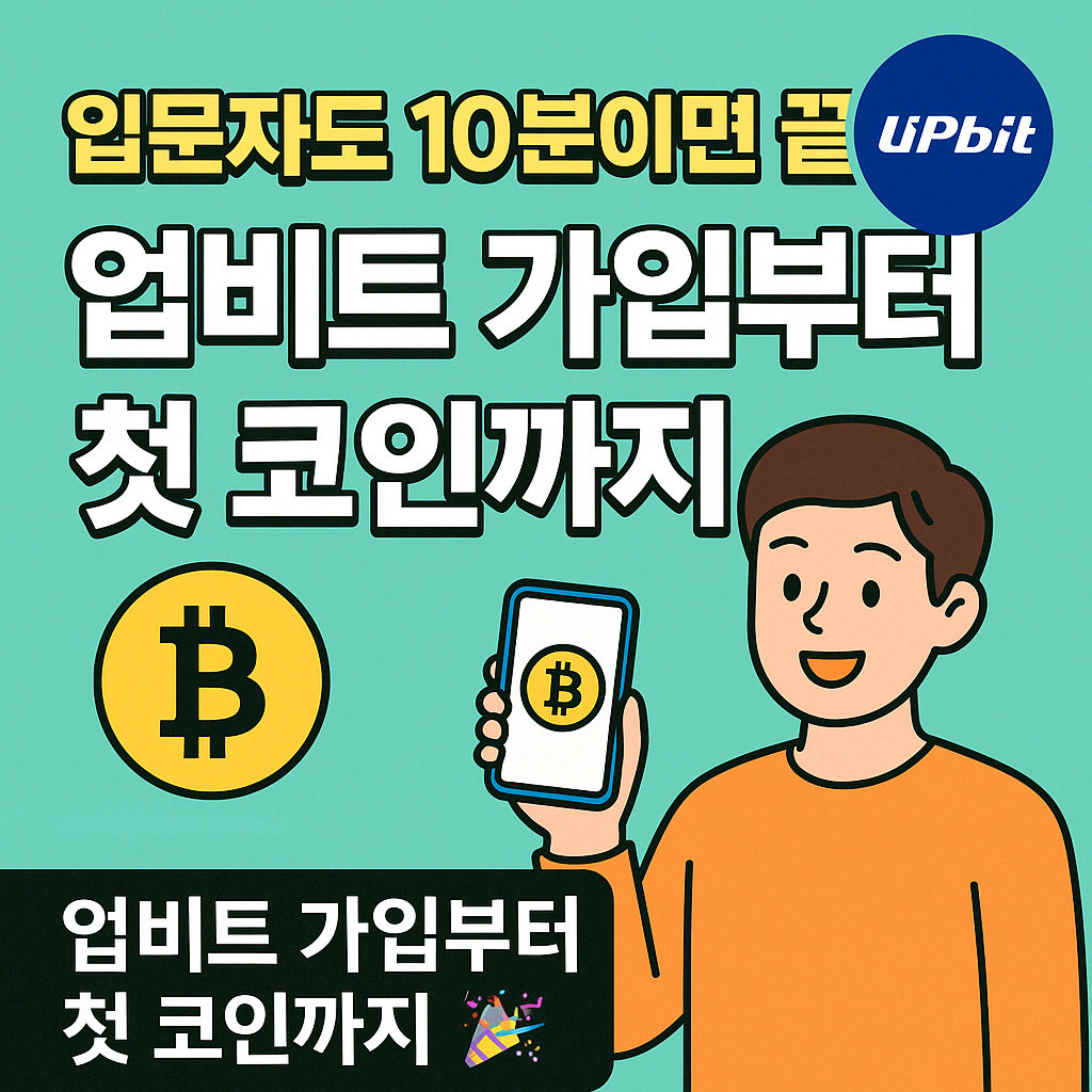 “입문자도 10분이면 끝! 업비트 가입부터 첫 코인까지 🎉”