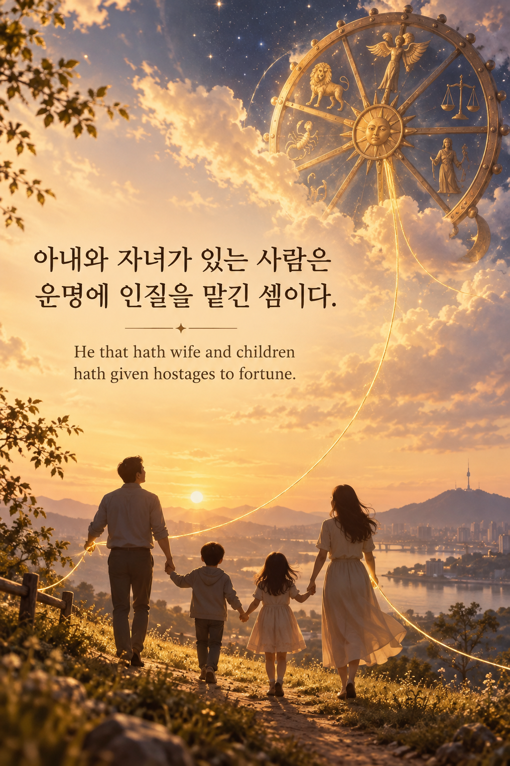 프랜시스 베이컨 명언 7 — 아내와 자녀가 있는 사람은 운명에 인질을 맡긴 셈이다.