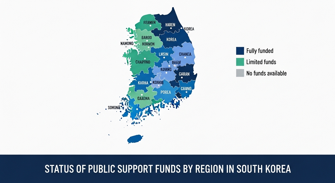 대한민국 지역별 민생지원금 지급 현황 지도