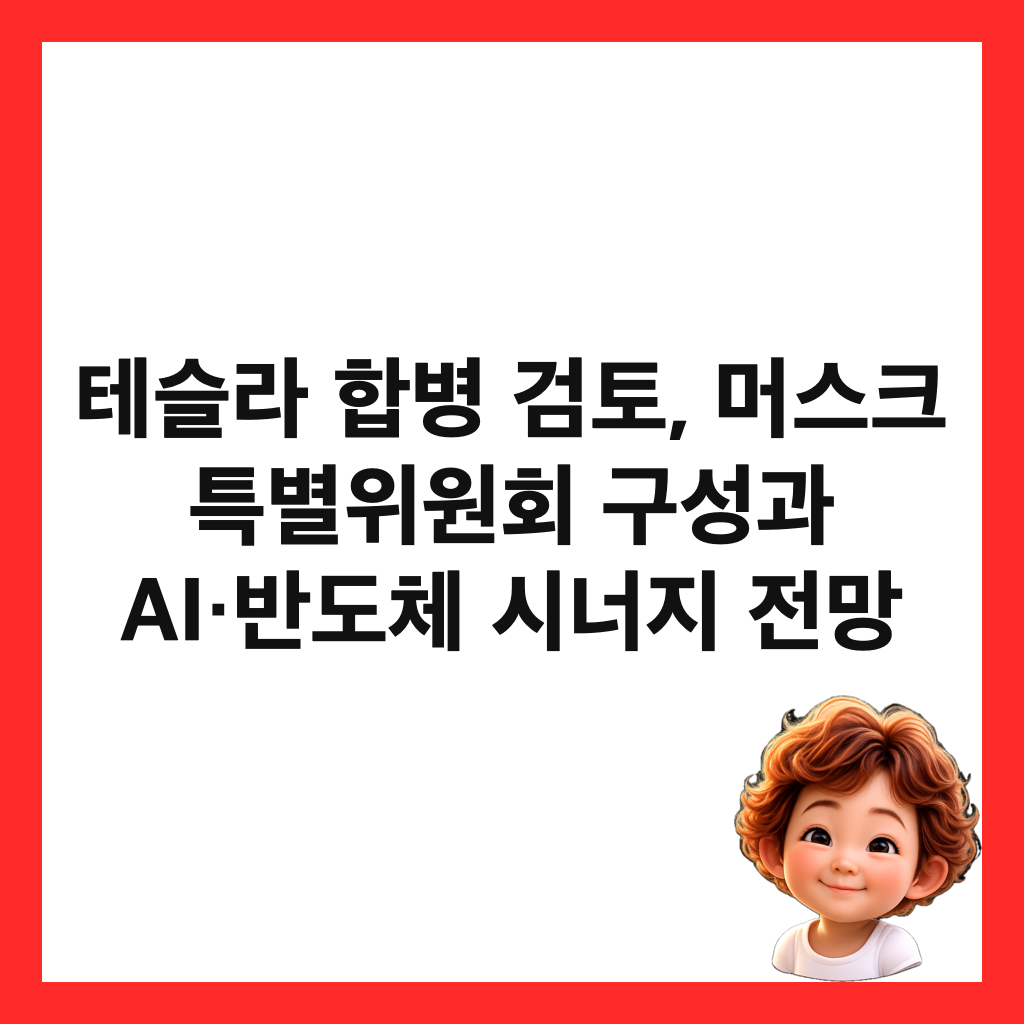 테슬라 합병 검토, 머스크 특별위원회 구성과 AI&middot;반도체 시너지 전망 썸네일