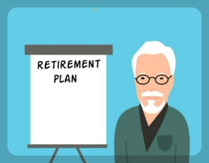 은퇴계획 발표중인 시니어