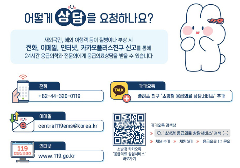 재외국민 119응급 의료상담 서비스 이용방법
