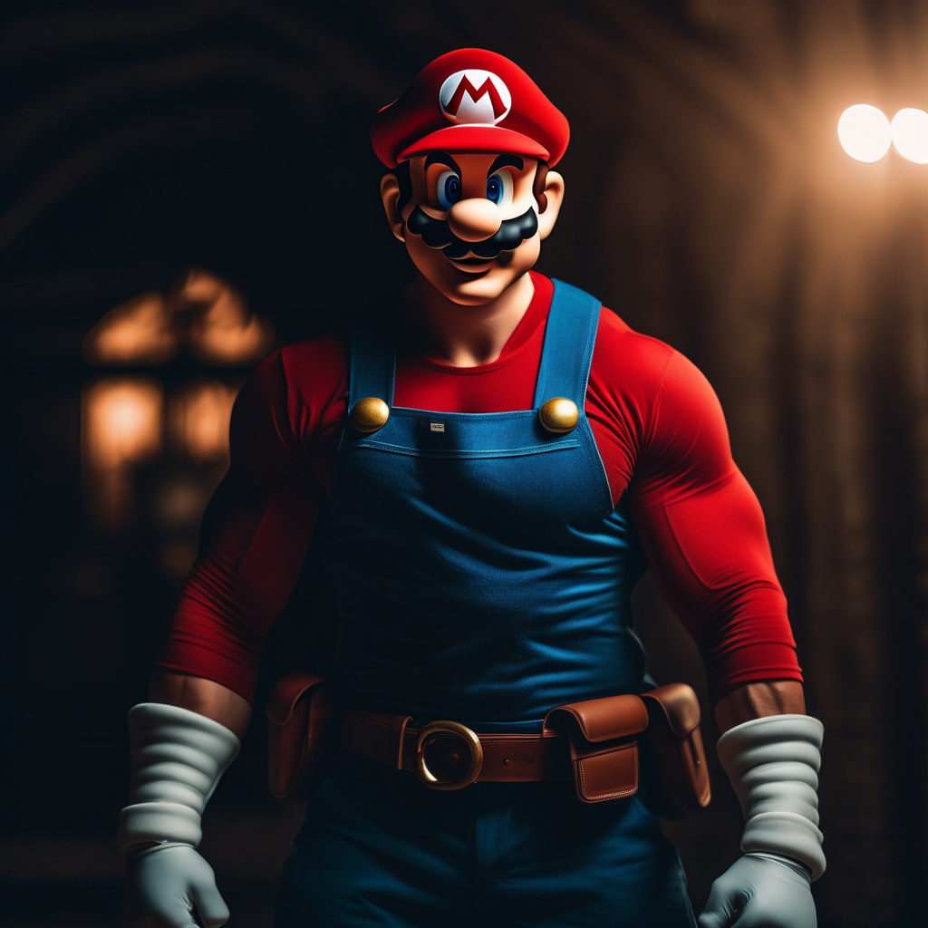 ComfyUI 워크플로가 포함된 슈퍼마리오 사진