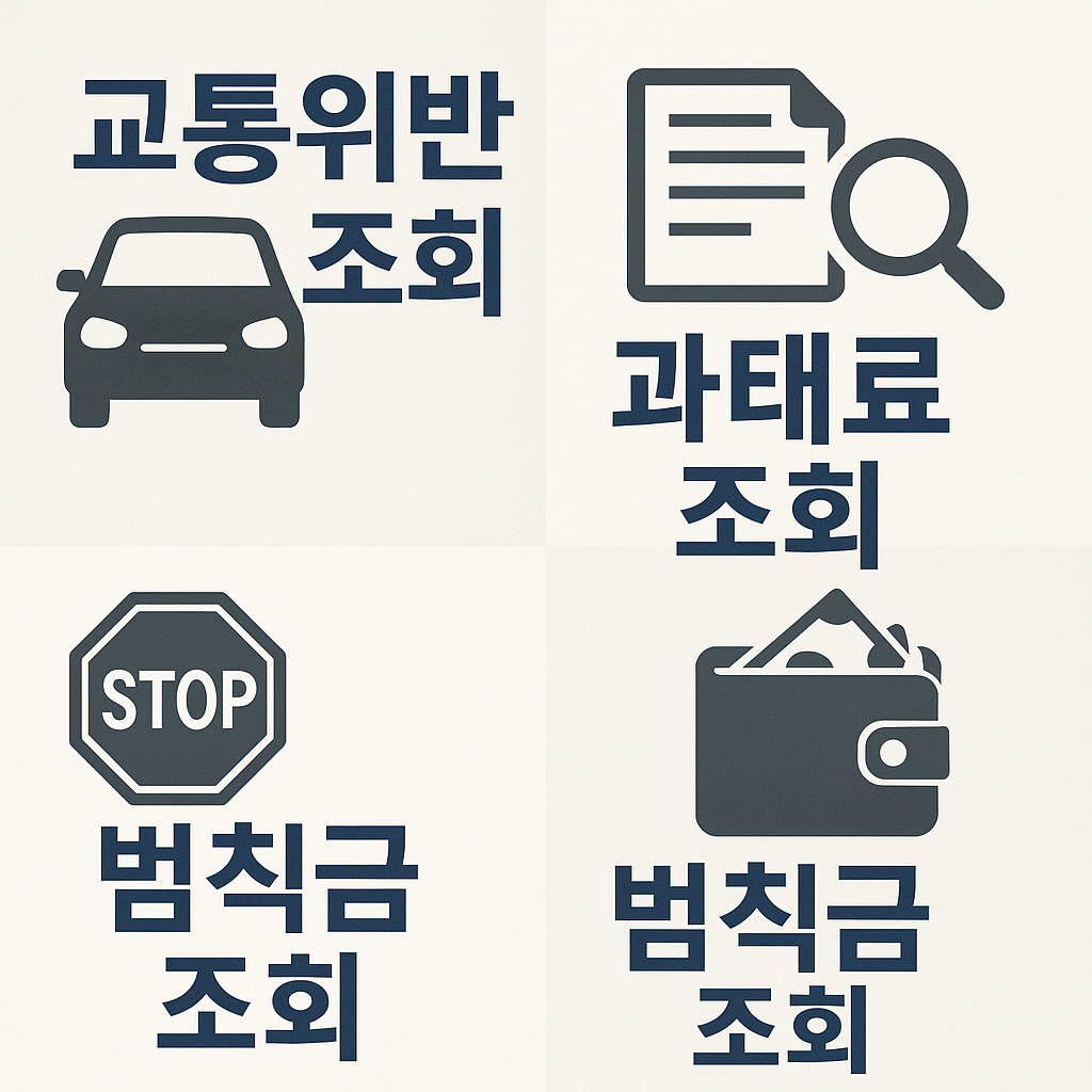 교통위반 조회 및 과태료, 법칙금 조회 이미지
