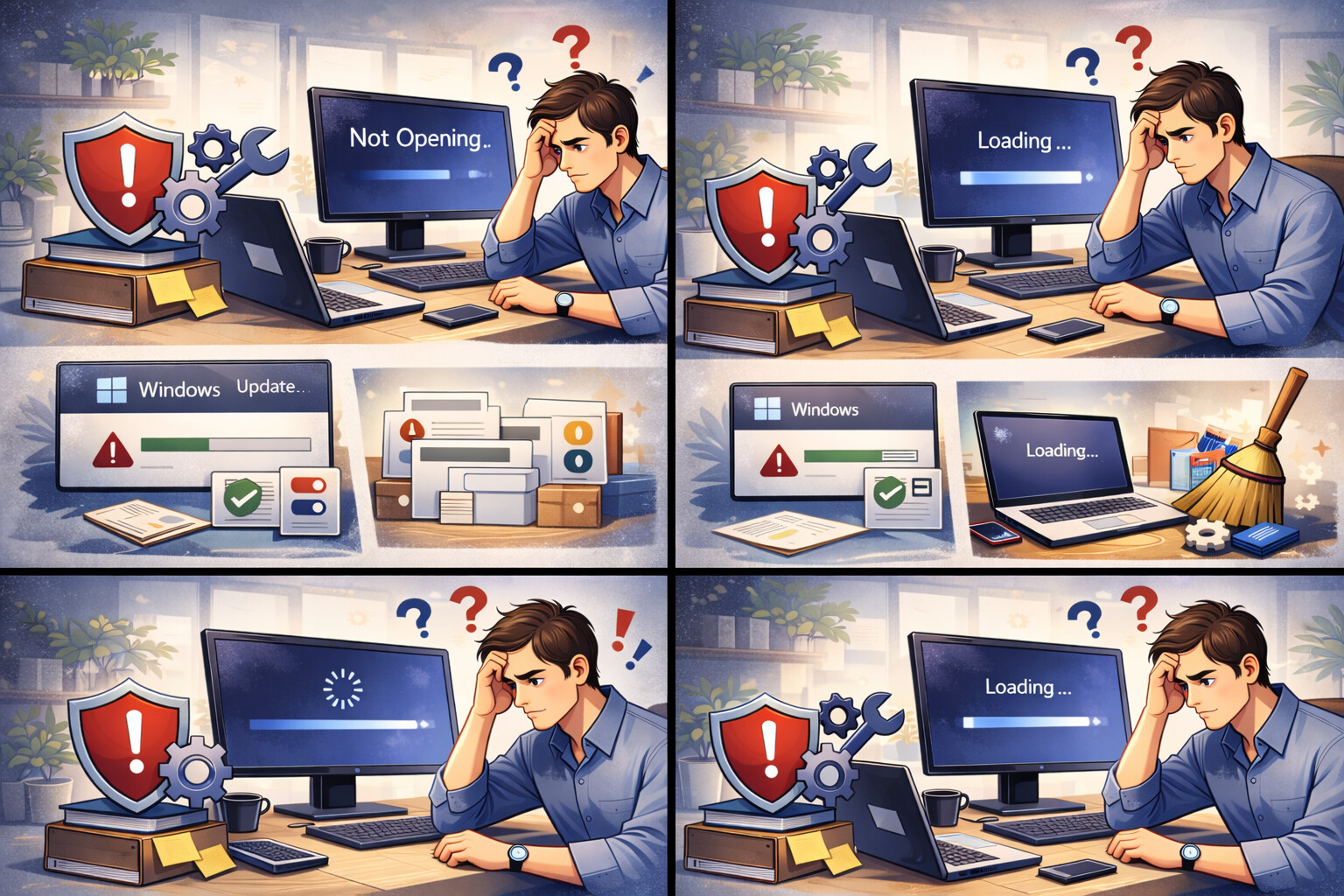 프로그램 실행 시 화면 안 뜨고 백그라운드만 도는 이유와 해결 방법