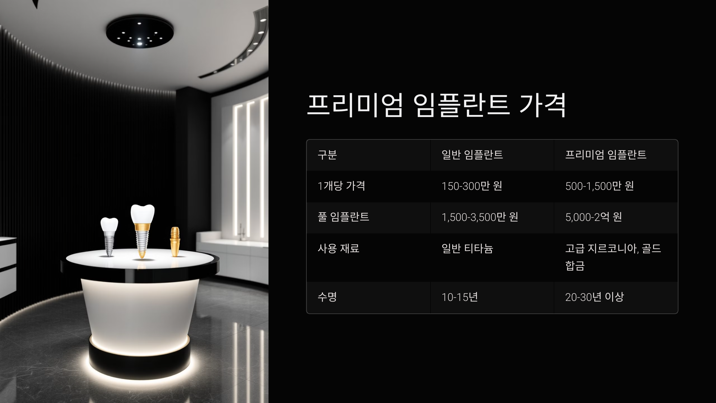 프리미엄 임플란트 가격