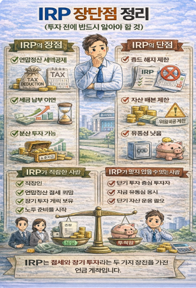 IRP 장단점 완전 정리 인포그라피