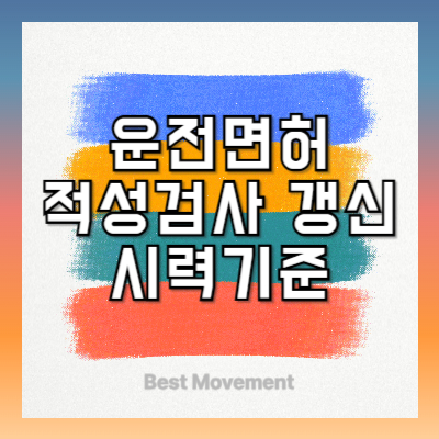 운전면허 적성검사 갱신 시력기준