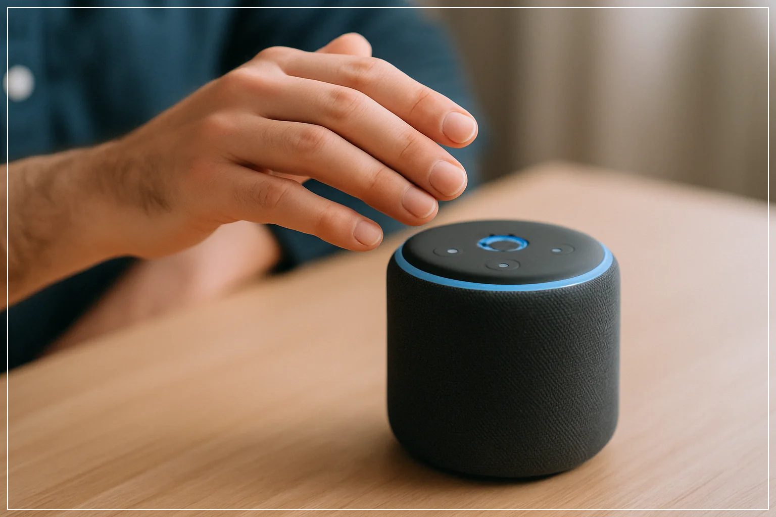 스마트 스피커를 설정하는 장면