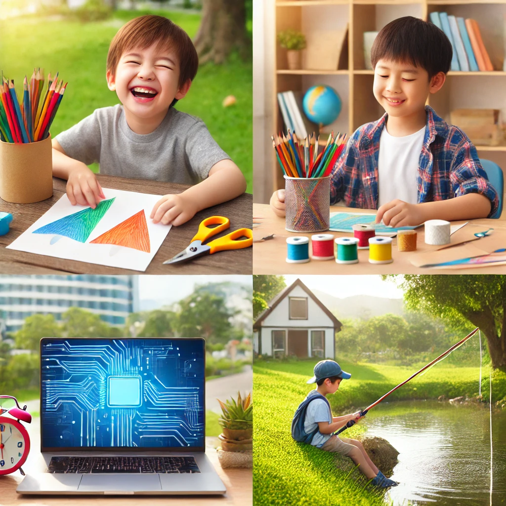 다양한 취미를 즐기는 아이들의 모습