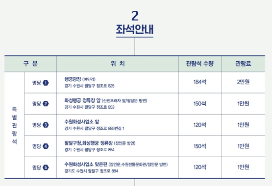 특별관람석예매하기 2