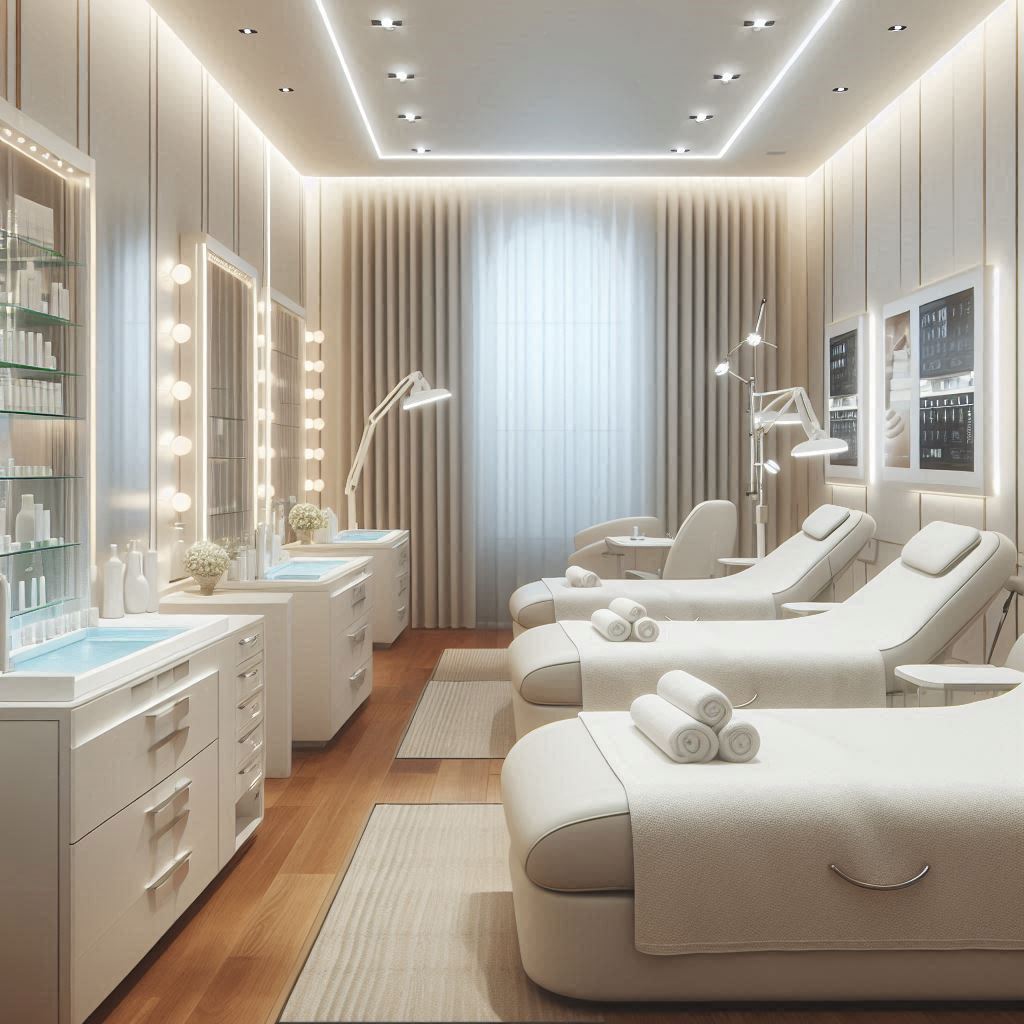 피부,체형관리 샵 배경