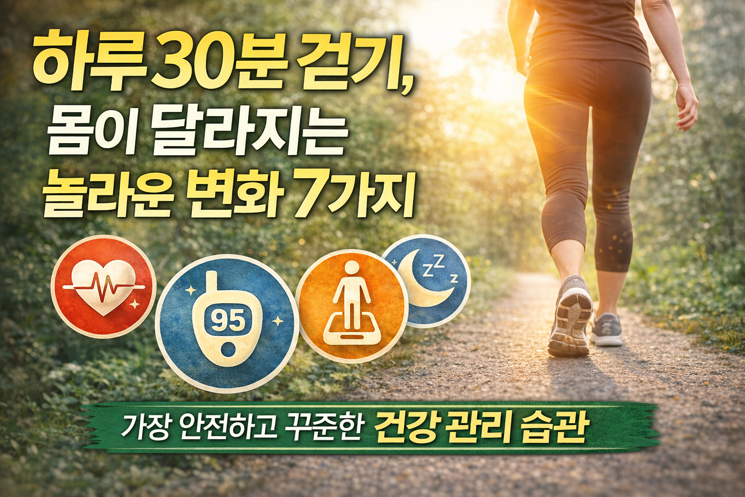 하루 30분 걷기, 몸이 달라지는 놀라운 변화 7가지 / 가장 안전하고 꾸준한 건강 관리 습관