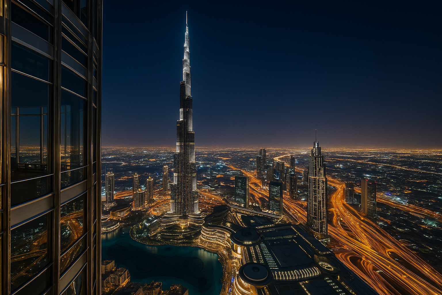 🌃 5️⃣ 두바이, UAE – 하이테크 야경의 끝판왕