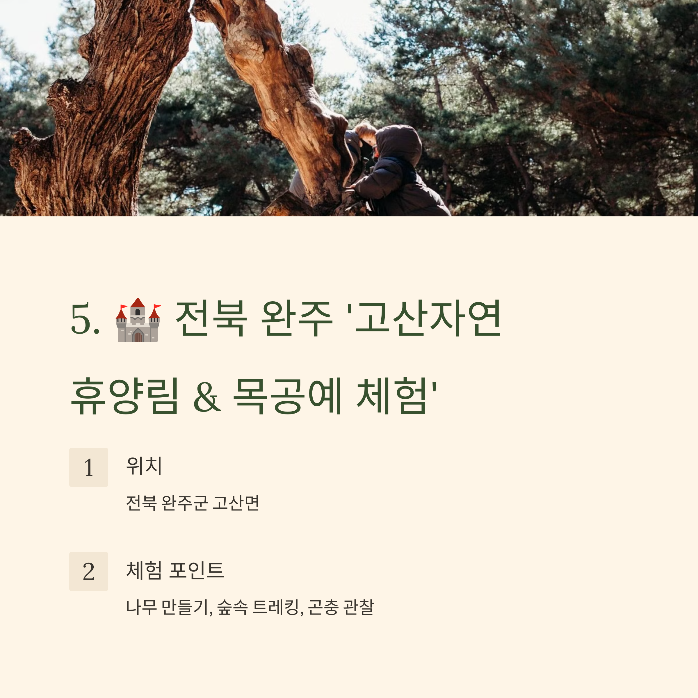 고산 자연 휴양림