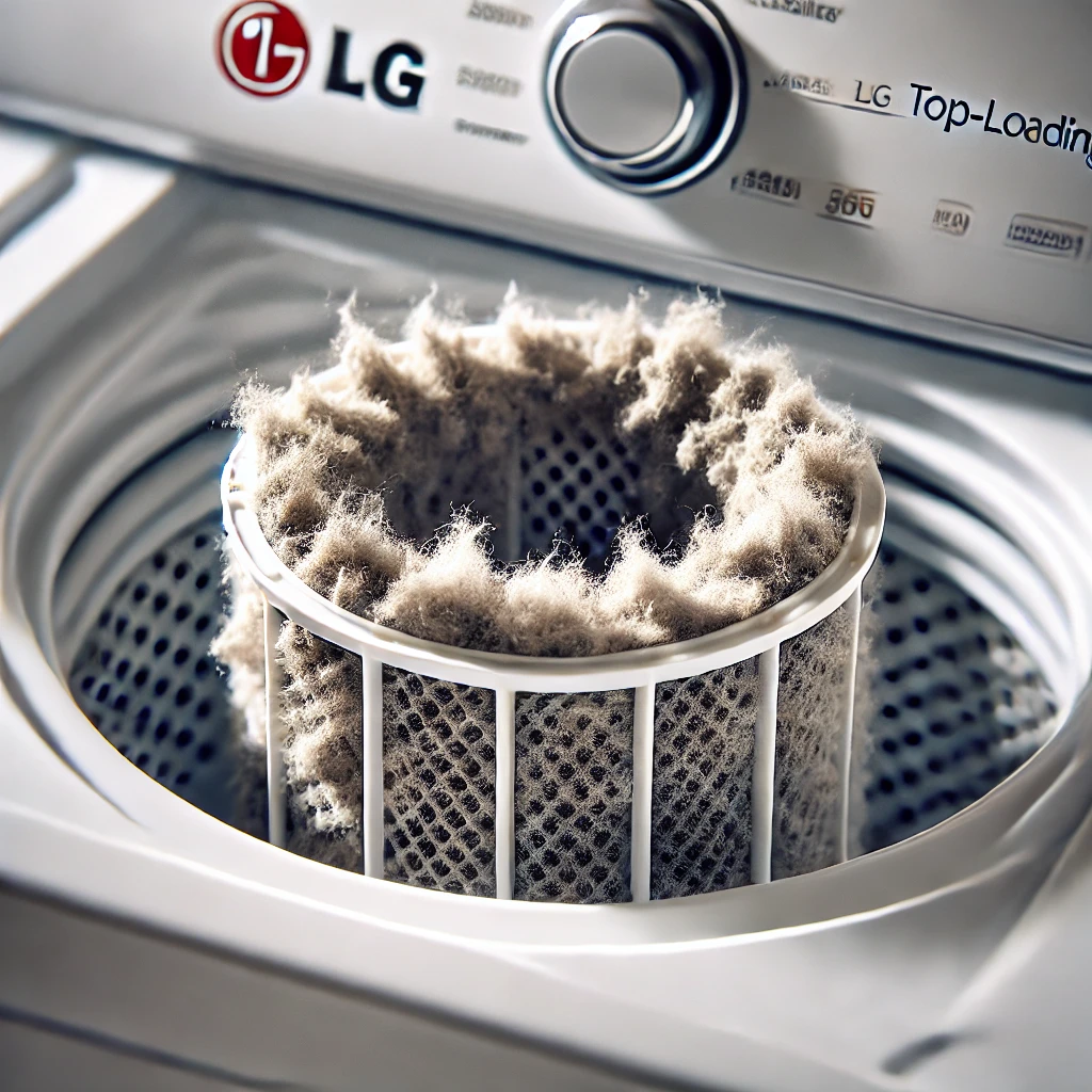 LG 통돌이 세탁기 먼지 - 클린필터 관리 미흡