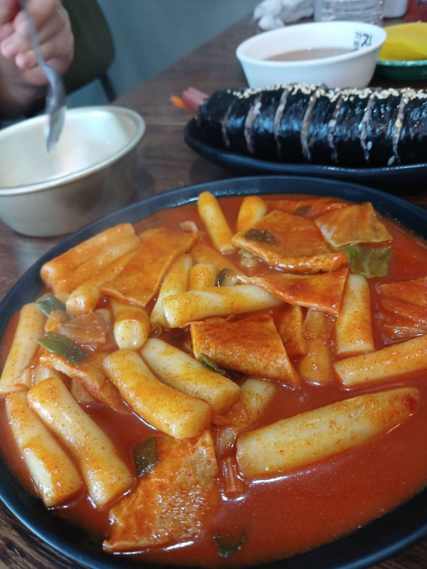 역전분식 메뉴 항공샷