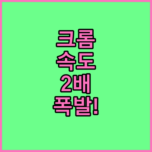 느려진 크롬 네트워크 설정 초기화와 ..