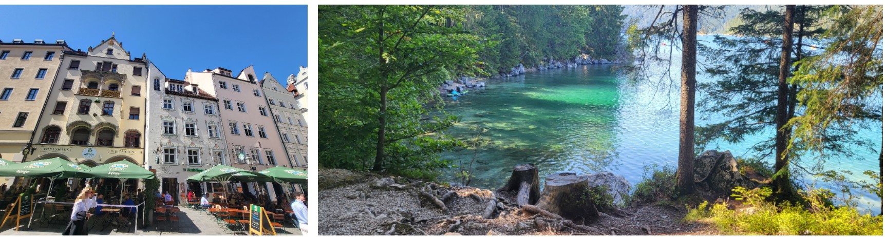 뭔헨 시티와 알프스 만년설이 녹아 만든 호수