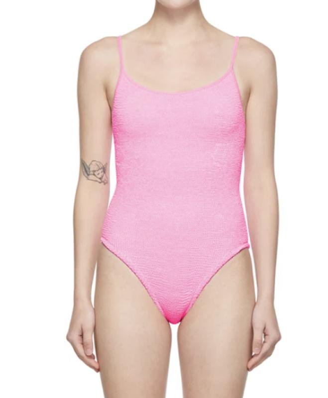 Hunza G 훈자지 원피스 수영복 Bubblegum