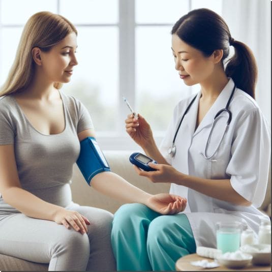 혈압과 혈당이 높은 대사증후군 여성 환자