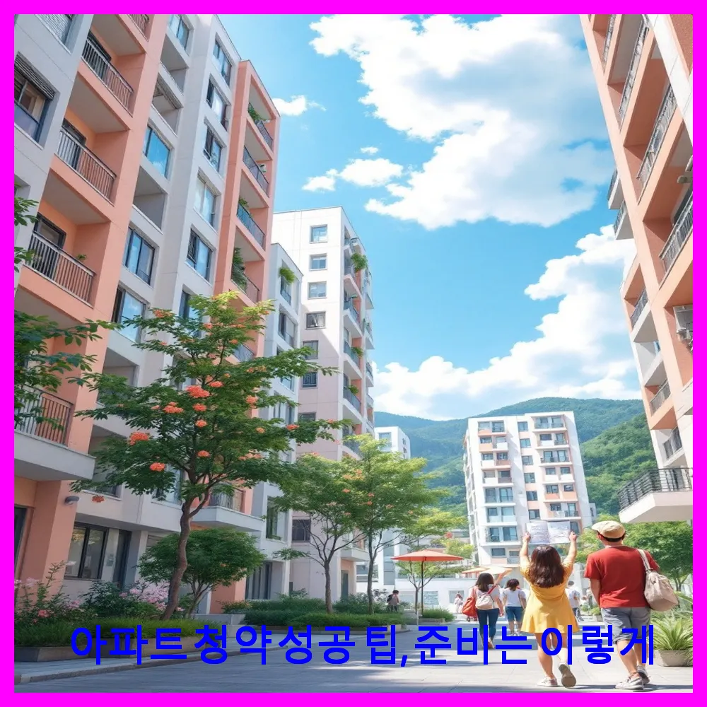 아파트 청약 성공 팁, 준비는 이렇게
