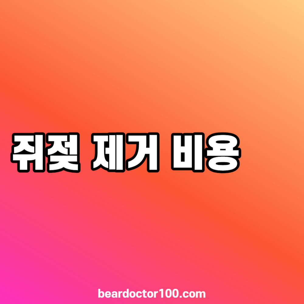 쥐젖 제거 비용