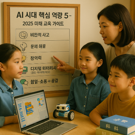 AI 시대, 우리 아이에게 꼭 필요한 핵심 역량 5가지 – 2025 미래 교육 가이드